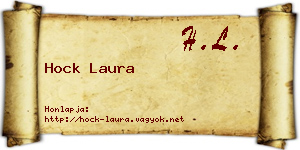 Hock Laura névjegykártya